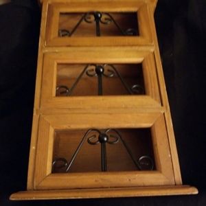 Wooden 3 drawer shelf